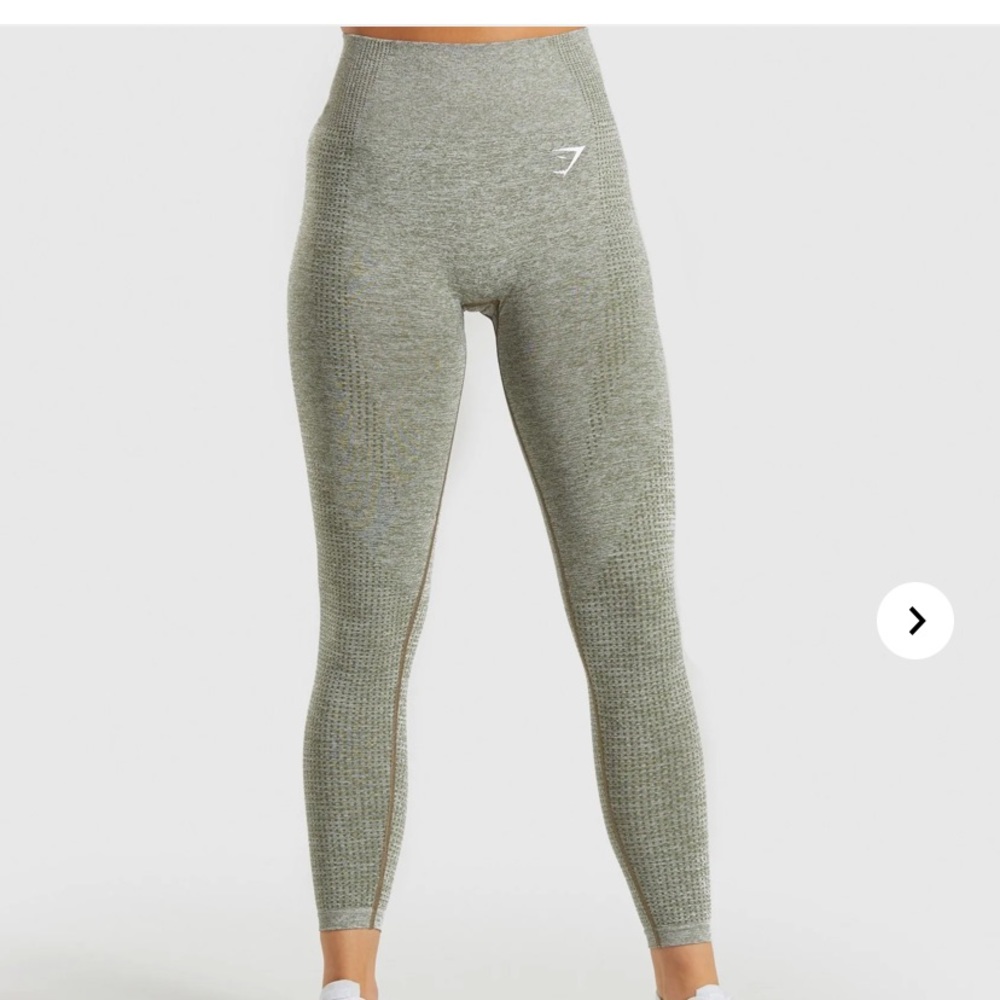Gymshark Vital Seamless Leggings - Khaki Marl XS